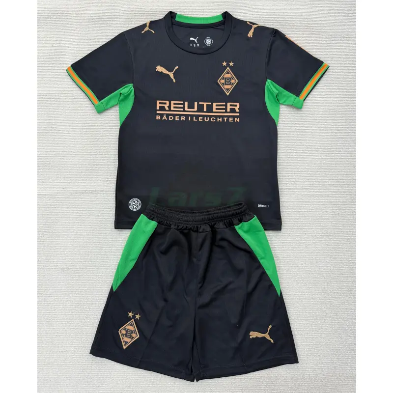 Camiseta Borussia Mönchengladbach 2ª Equipación 2026/2027 Negro Niño Kit