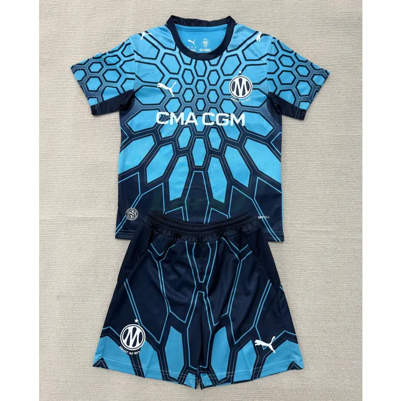 Camiseta de Portero Olympique Marsella 2026/2027 Azul Niño Kit