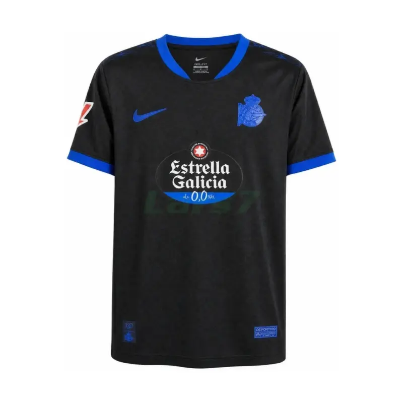 Camiseta Deportivo de La Coruña 2ª Equipación 2026/2027 Negro con Parche La Liga