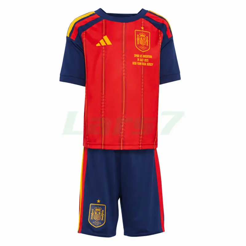 Camiseta España 1ª Equipación Mundial 2026 Rojo/Azul Niño Kit Edición Final
