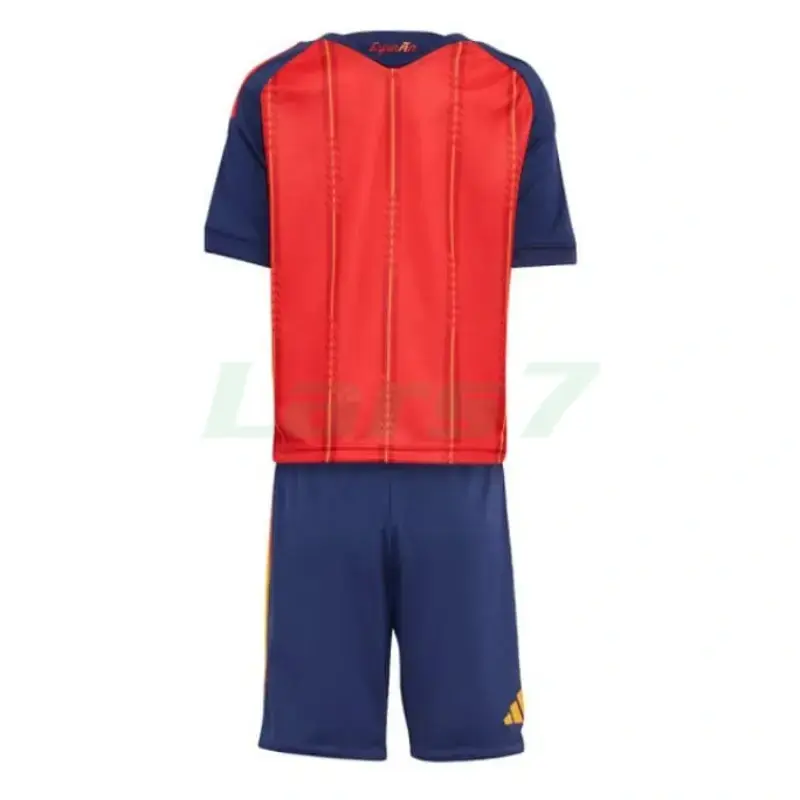 Camiseta España 1ª Equipación Mundial 2026 Rojo/Azul Niño Kit Edición Final