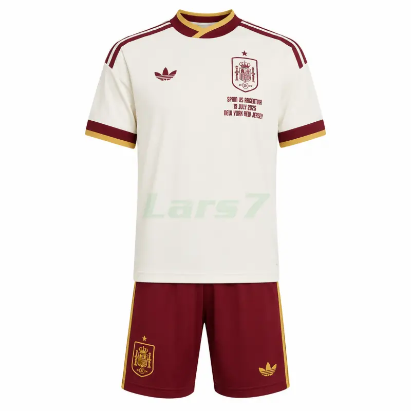 Camiseta España 2ª Equipación Mundial 2026 Blanco Niño Kit Edición Final
