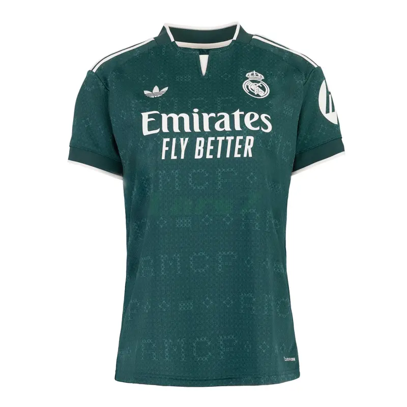 Camiseta Real Madrid 2ª Equipación 2026/2027 Verde Oscuro Mujer con Parche HP