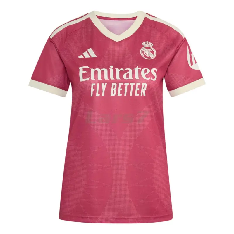 Camiseta Real Madrid 3ª Equipación 2026/2027 Rosa Mujer con Parche HP