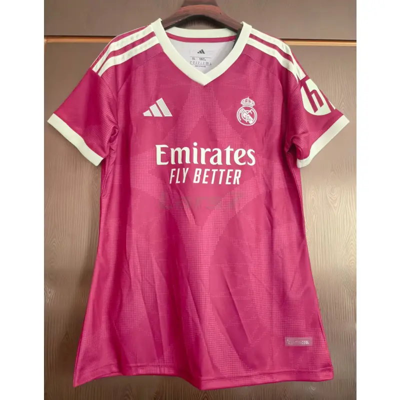 Camiseta Real Madrid 3ª Equipación 2026/2027 Rosa Mujer con Parche HP