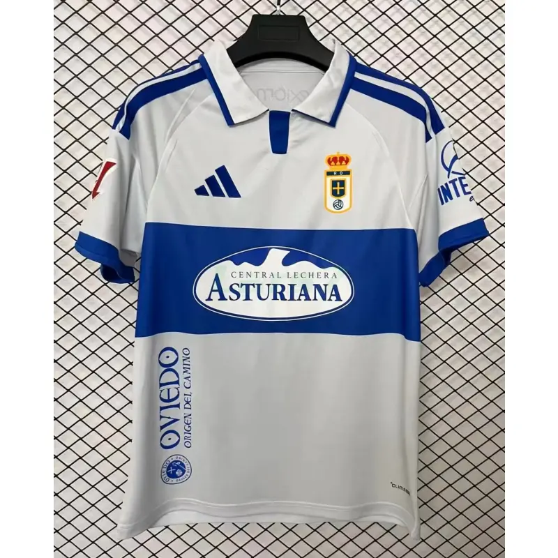 Camiseta Real Oviedo 3ª Equipación 2026/2027 Blanco con Parche La Liga