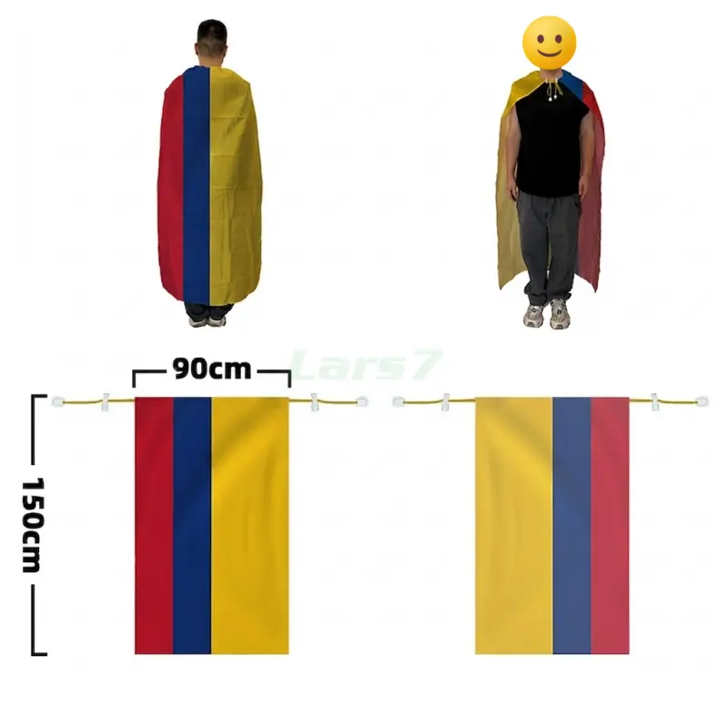 Capa bandera de poliéster con cordón para fans del Mundial 2026
