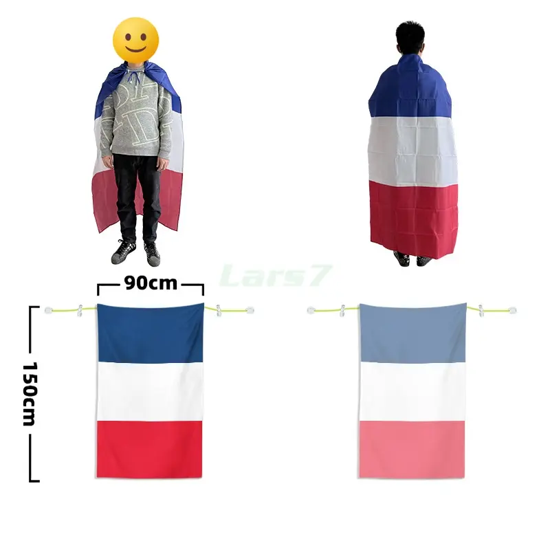 Capa bandera de poliéster con cordón para fans del Mundial 2026
