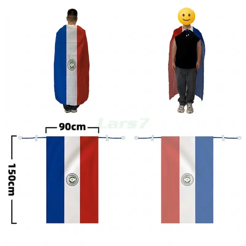 Capa bandera de poliéster con cordón para fans del Mundial 2026