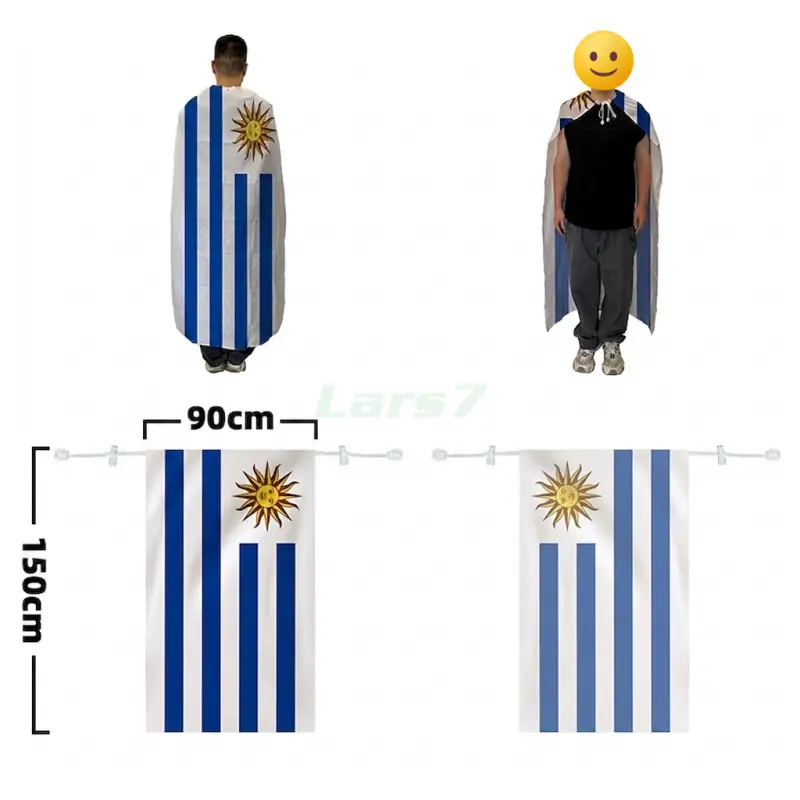 Capa bandera de poliéster con cordón para fans del Mundial 2026