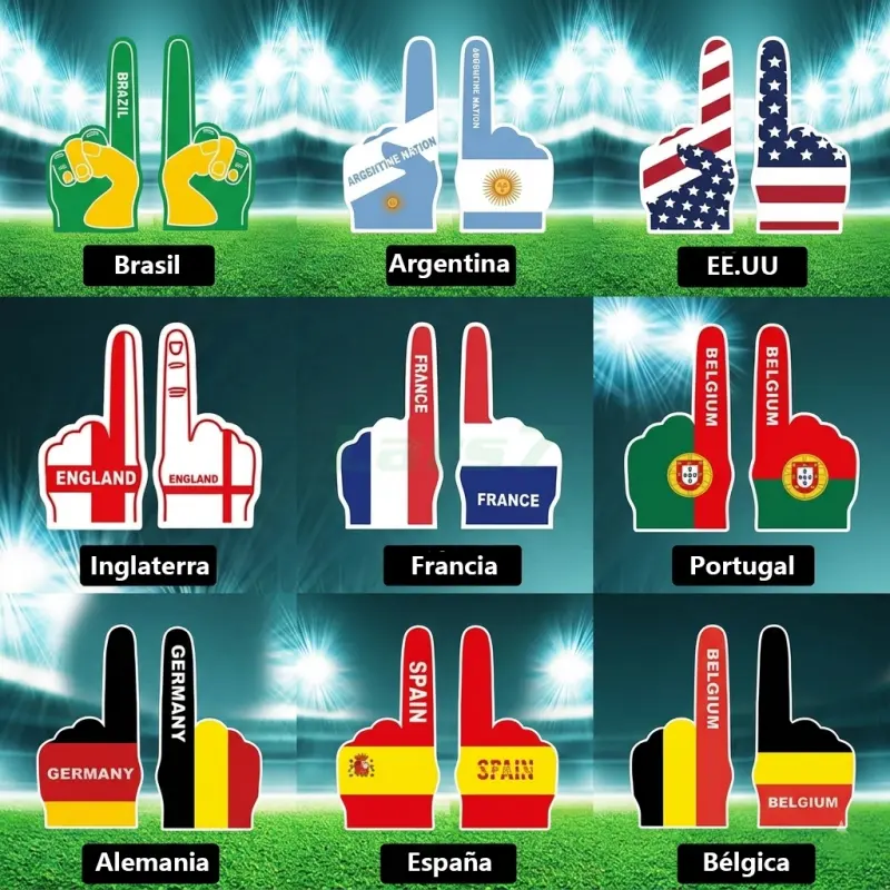 Guantes de espuma para animar Mundial 2026 