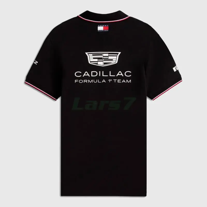 Polo Cadillac F1 x Tommy Hilfiger 2026 Edición Especial Negro