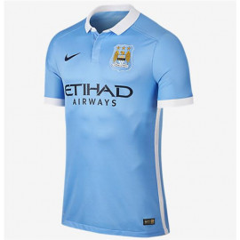 Camiseta Manchester City 1ª Equipación Retro 2015/16 Azul