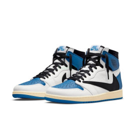 Fragment Design x Travis Scott x Air Jordan 1 Retro High &quot;Azul militar&quot;