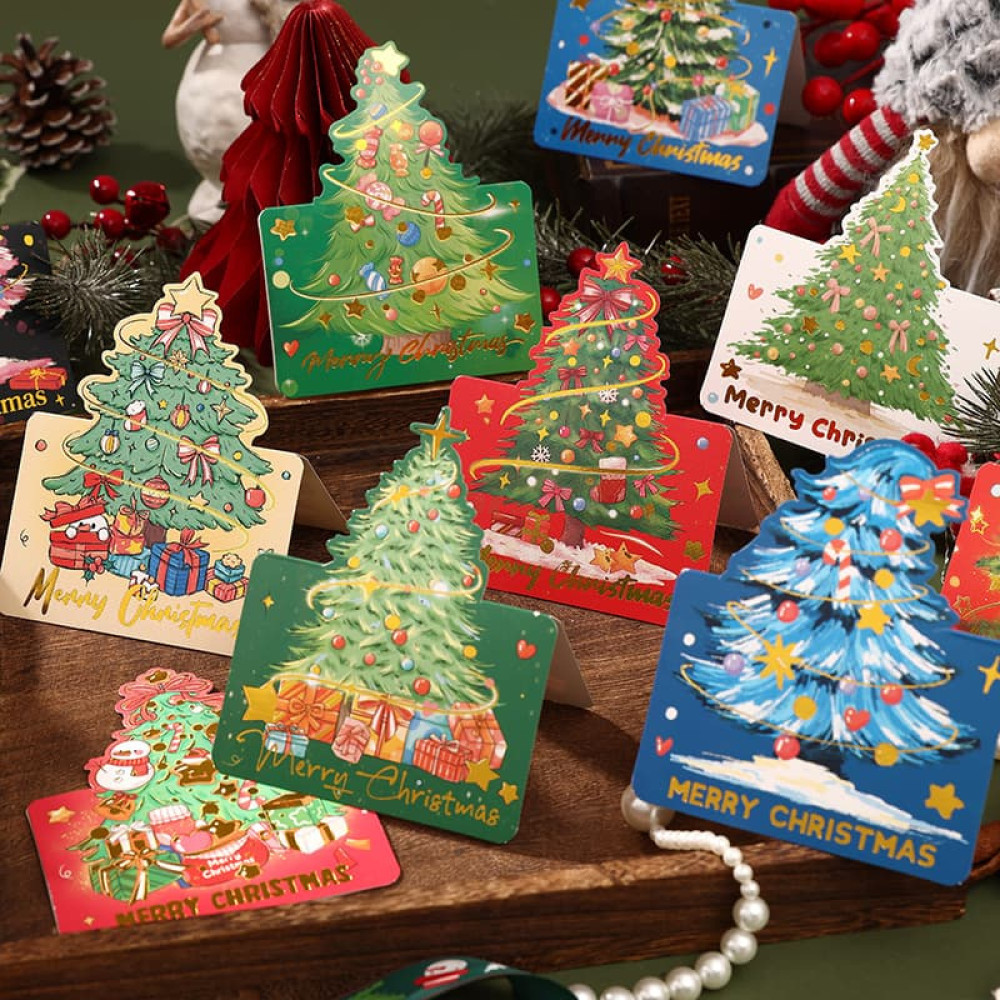 Tarjeta Navideña con Árbol de Navidad