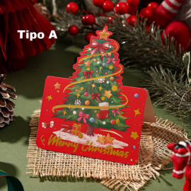 Tarjeta Navideña con Árbol de Navidad