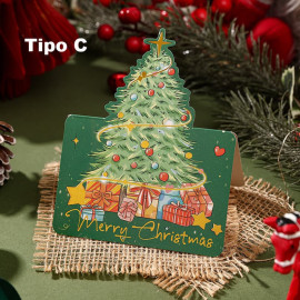 Tarjeta Navideña con Árbol de Navidad